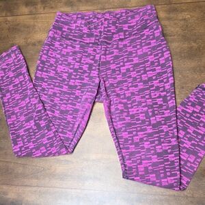 Purple Patterned Womens Leggings